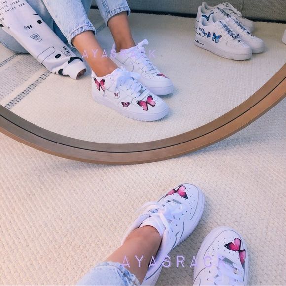 Air force 1 Custom pink butterflies - Picture 11 of 11
